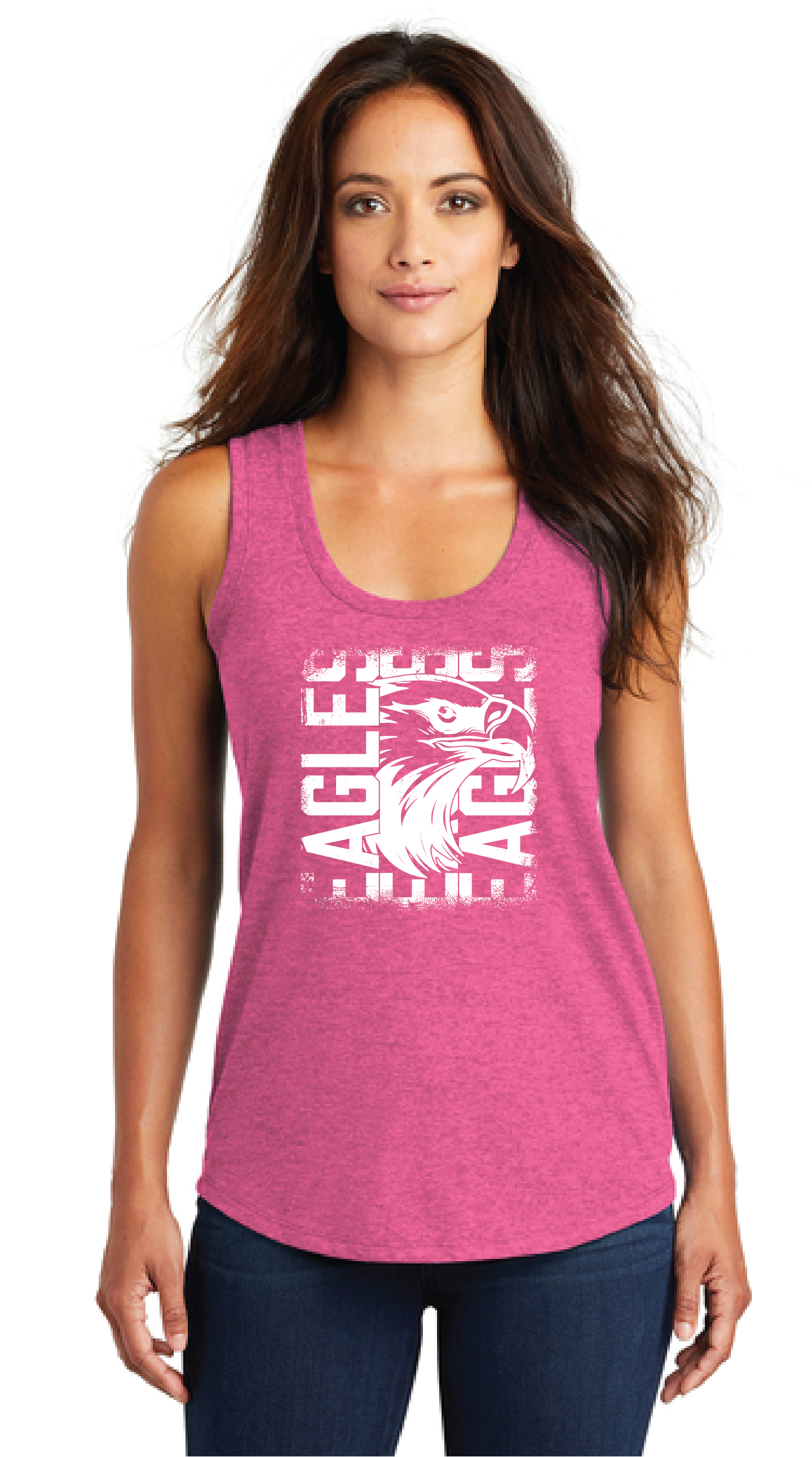 Eagles Distressed - District Women’s Perfect Tri ® Racerback Tank