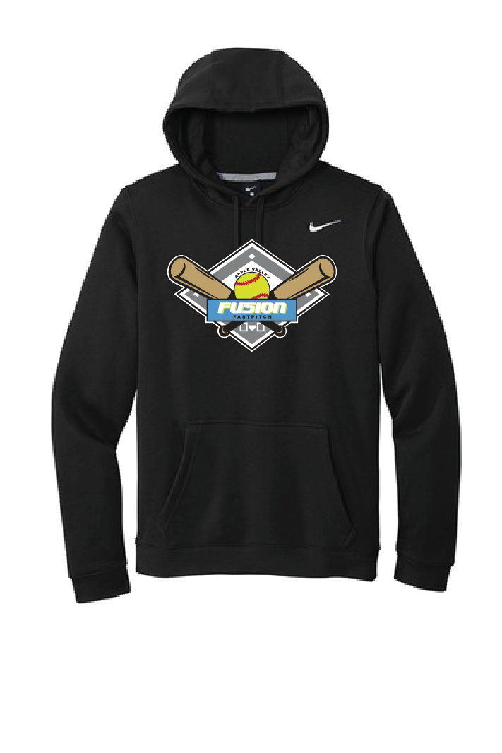 Fusion Fastpitch - Nike Club Fleece Pullover Hoodie - APPLIQUE - Embroidery
