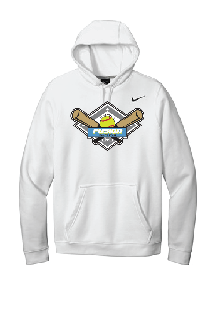 Fusion Fastpitch - Nike Club Fleece Pullover Hoodie - APPLIQUE - Embroidery