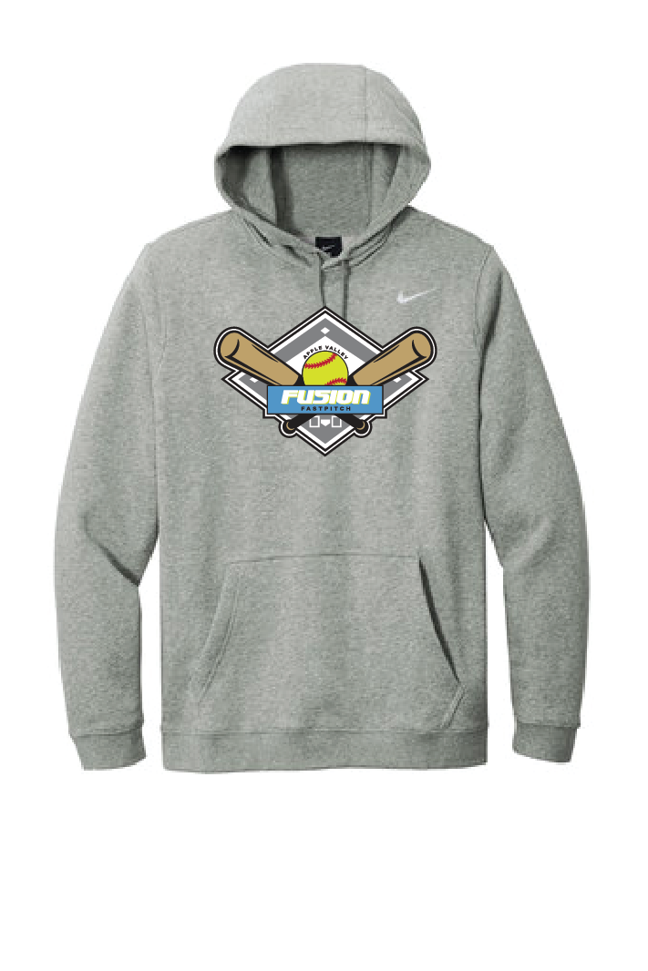 Fusion Fastpitch - Nike Club Fleece Pullover Hoodie - APPLIQUE - Embroidery