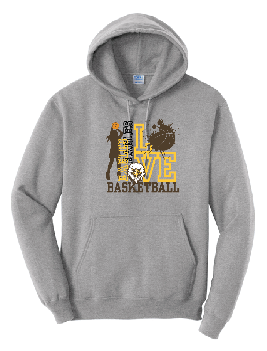 Apple Valley Girls Basketball - Port & Co™ Core Pullover Adult Hooded Sweatshirt