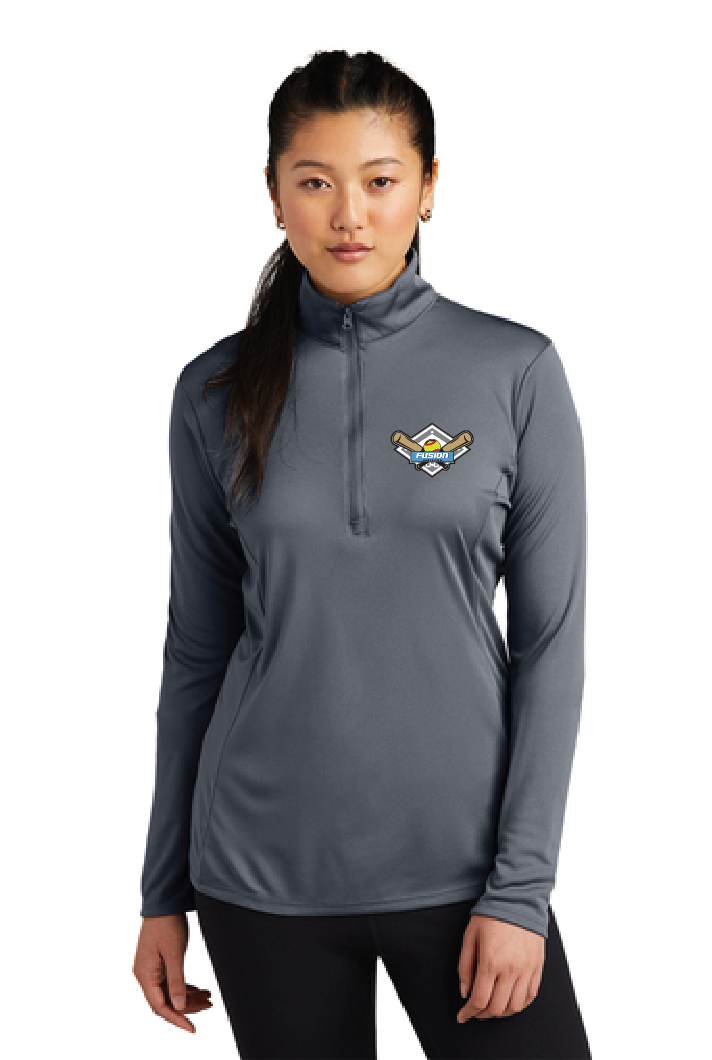 Fusion Fastpitch - Ladies 1/4-Zip Pullover - Screen Print