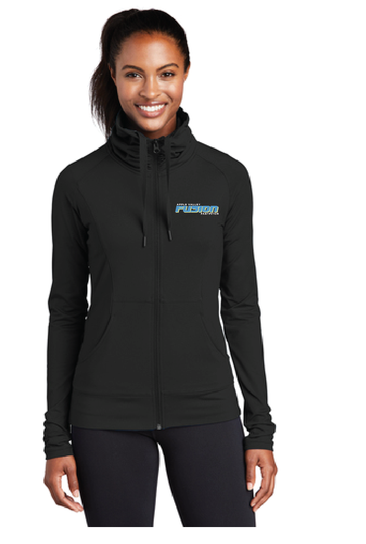 Fusion Fastpitch - Sport-Tek® Ladies Sport-Wick® Stretch Full-Zip Jacket - Screen Print
