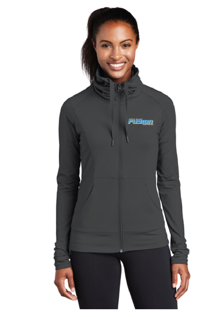 Fusion Fastpitch - Sport-Tek® Ladies Sport-Wick® Stretch Full-Zip Jacket - Screen Print