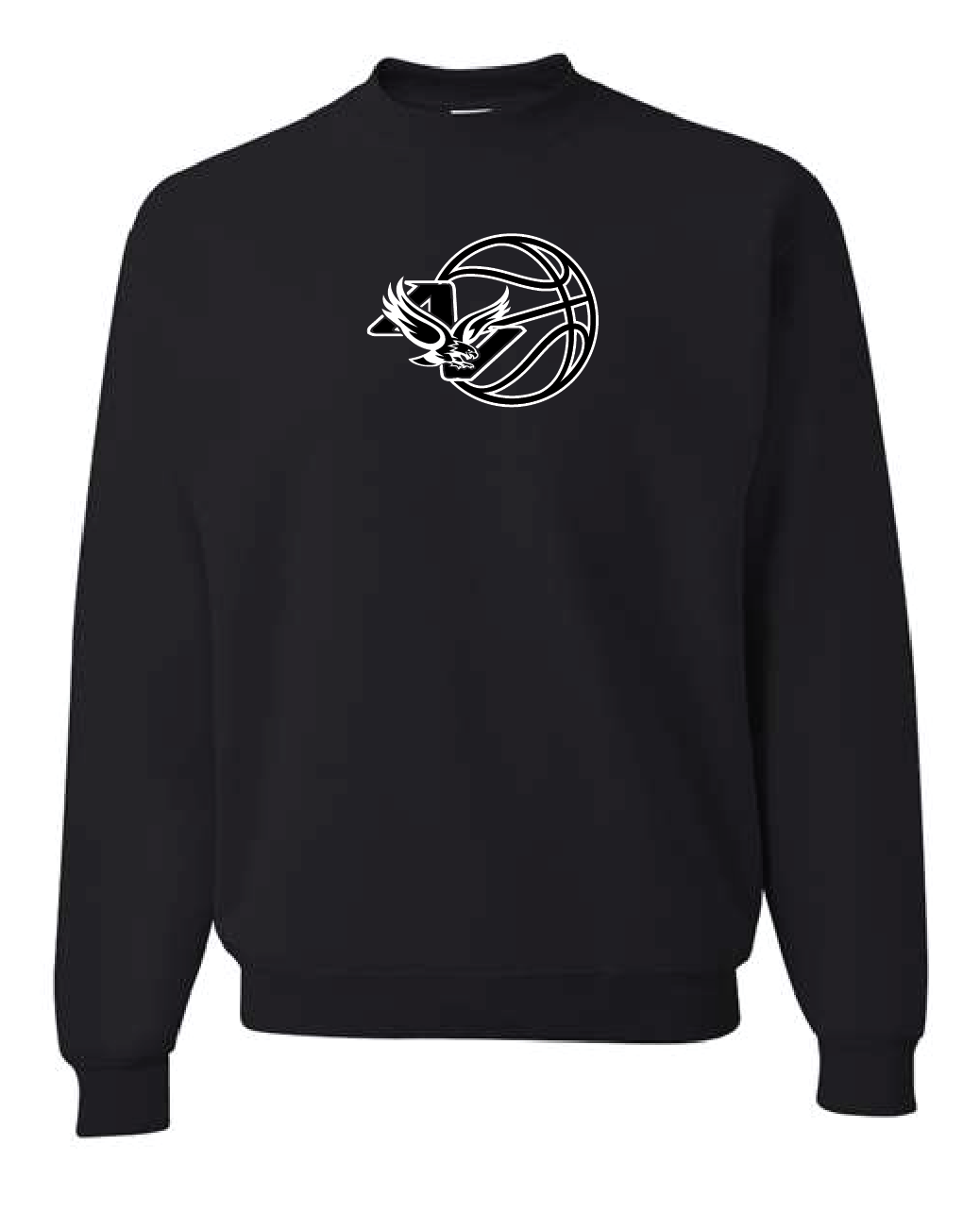 Apple Valley Basketball - Youth & Adult Crew Sweatshirt - Black