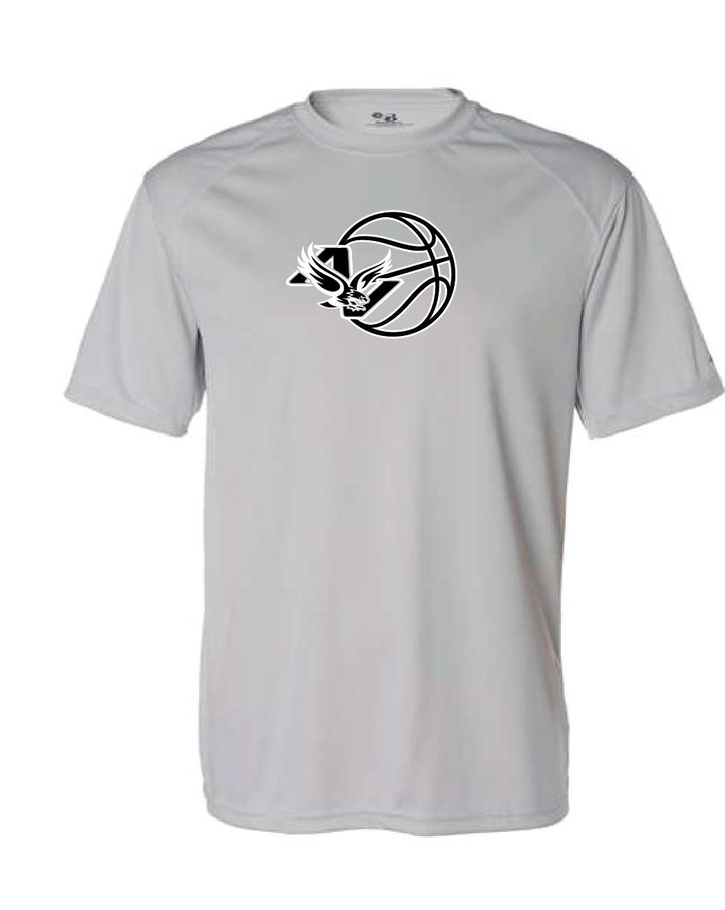AV Basketball - Adult Wicking Short Sleeve T-Shirt in Graphite, Silver or Vegas Gold