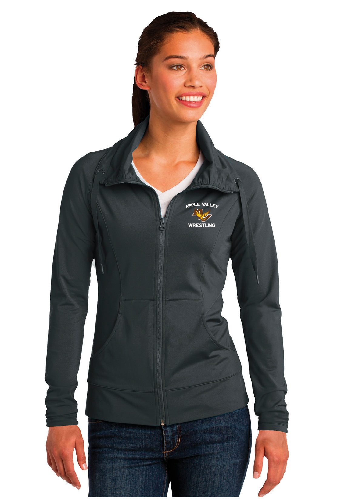 AV Wrestling - Sport-Tek® Ladies Sport-Wick® Stretch Full-Zip Jacket