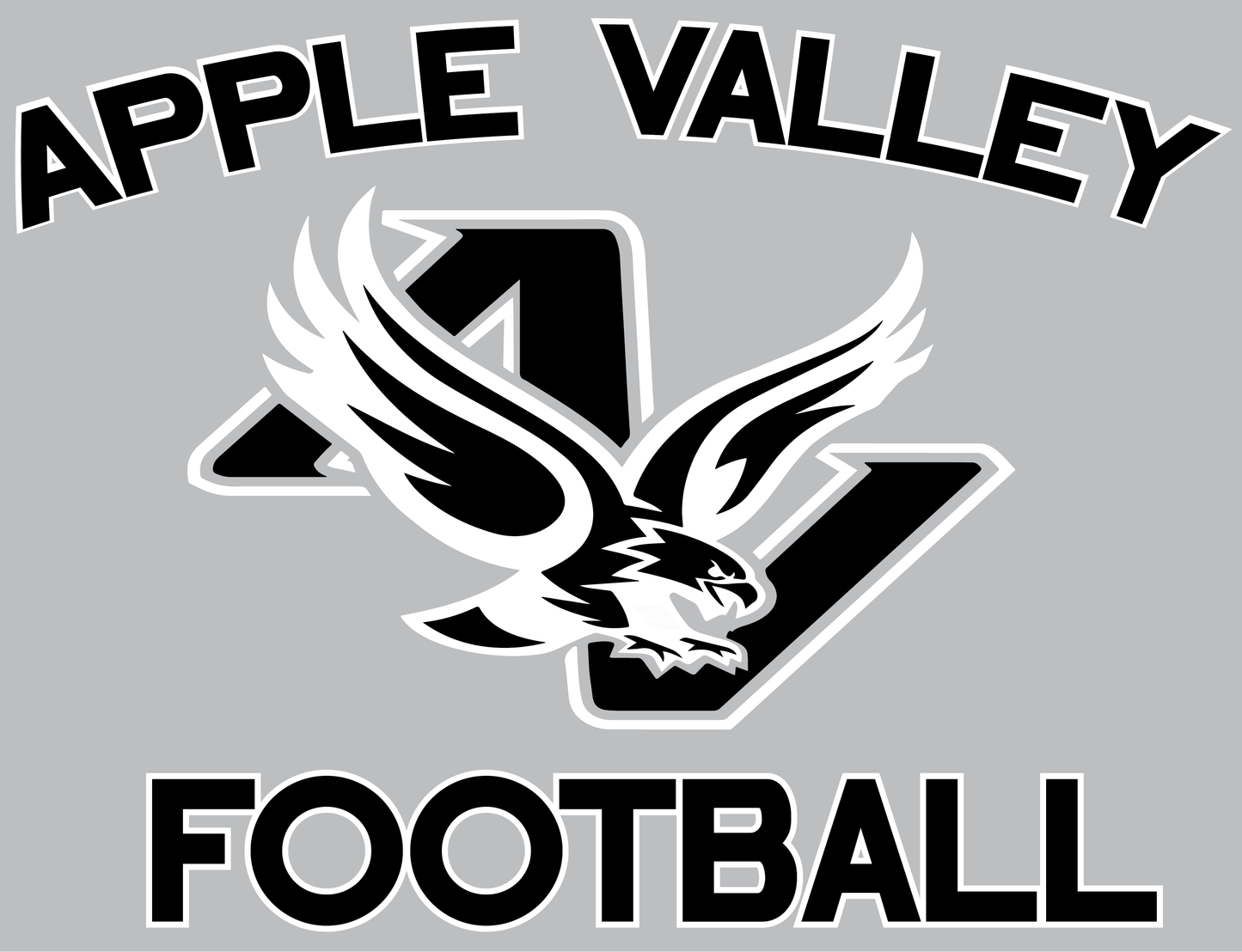 AV Highschool Football - District Short Sleeve Tee Grey Frost