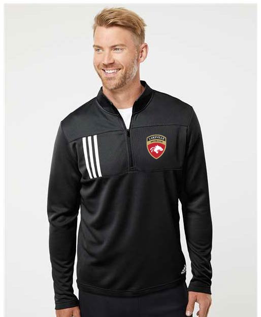 Lakeville Soccer - Adidas - 3-Stripes Double Knit Quarter-Zip Pullover