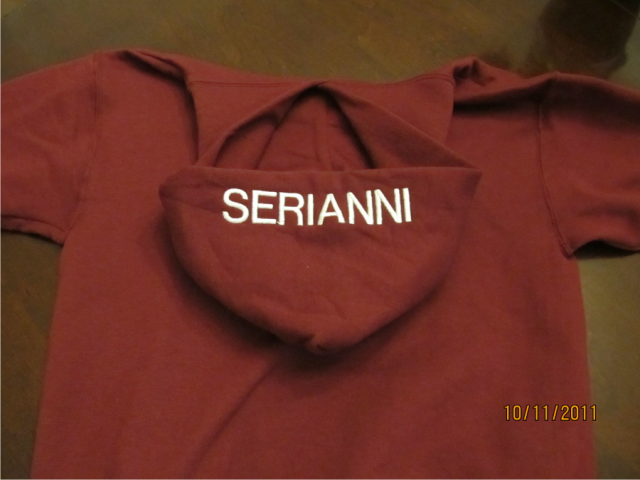 Name Embroidered on Hood