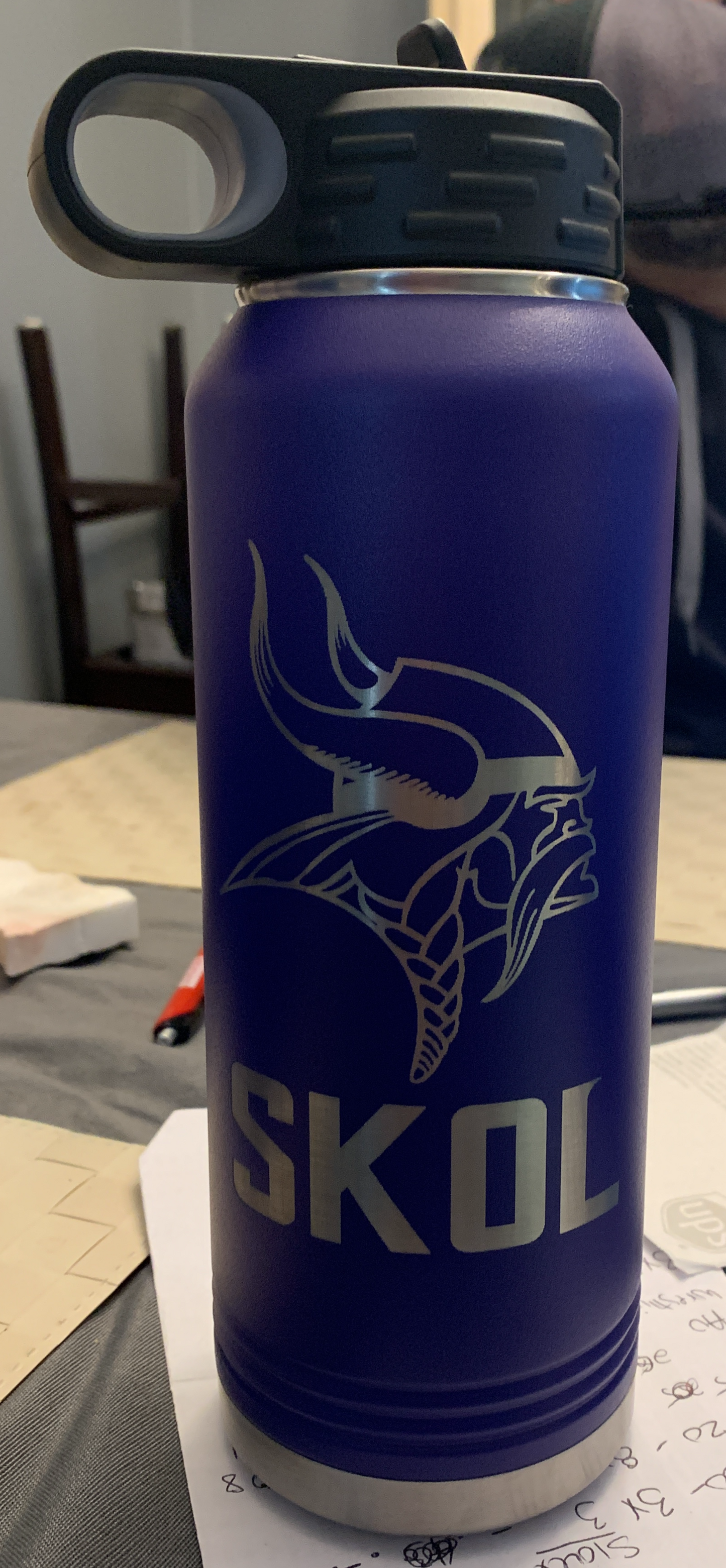 Engraved 32 oz Water Bottle Designs 1-6