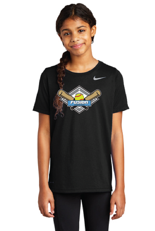 Fusion Fastpitch - NIKE Dri-Fit Short Sleeve T-Shirt - Black