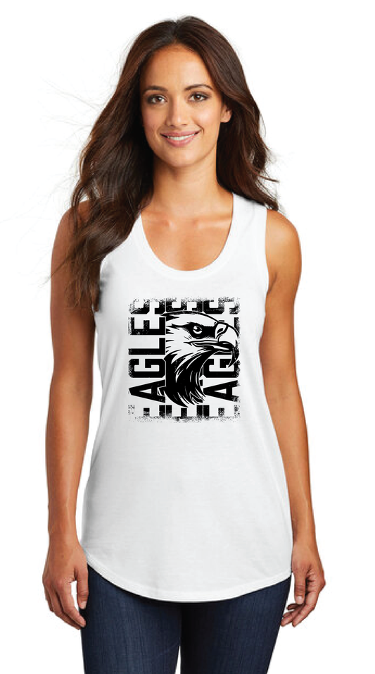 Eagles Distressed - District Women’s Perfect Tri ® Racerback Tank