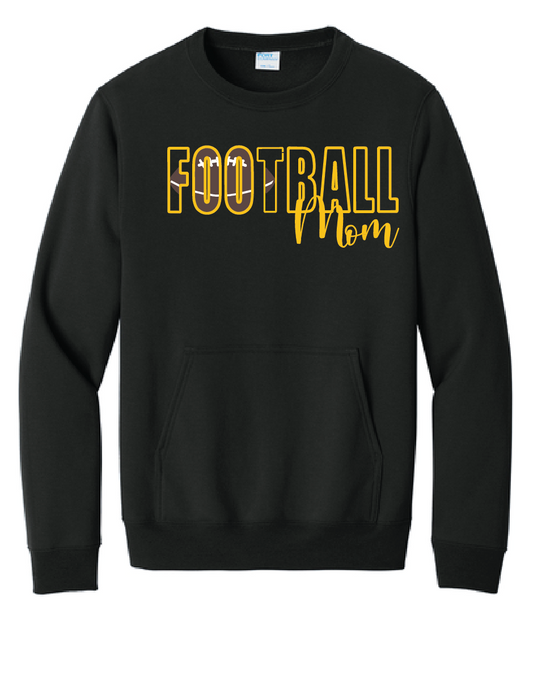 AV Football - Port & Company® Crewneck Pocket Sweatshirt - Football Mom