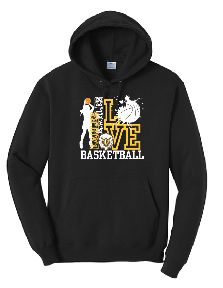 Apple Valley Girls Basketball - Port & Co™ Core Pullover Adult Hooded Sweatshirt