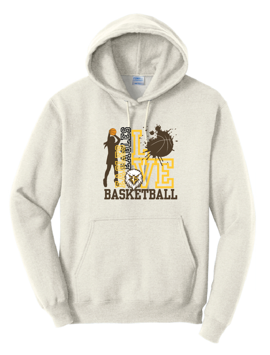 Apple Valley Girls Basketball - Port & Co™ Core Pullover Adult Hooded Sweatshirt