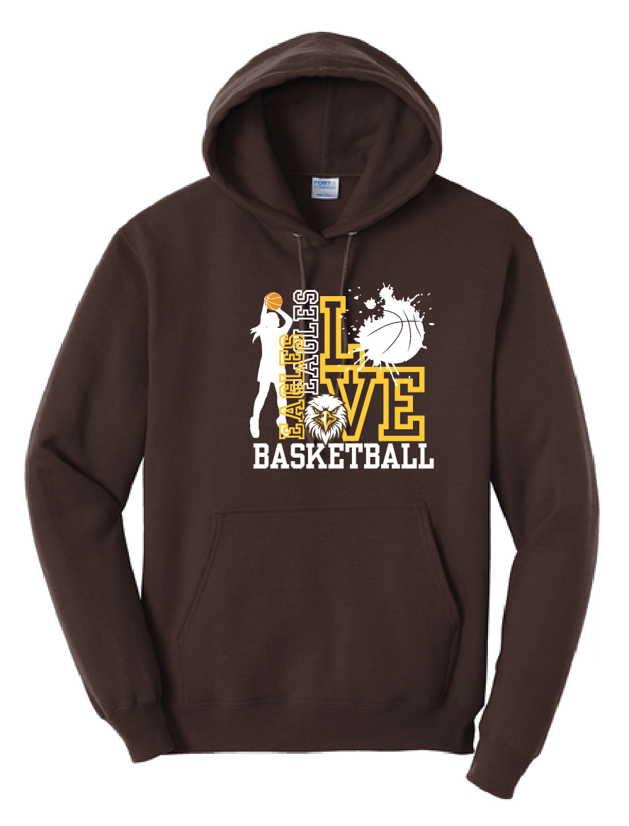 Apple Valley Girls Basketball - Port & Co™ Core Pullover Adult Hooded Sweatshirt