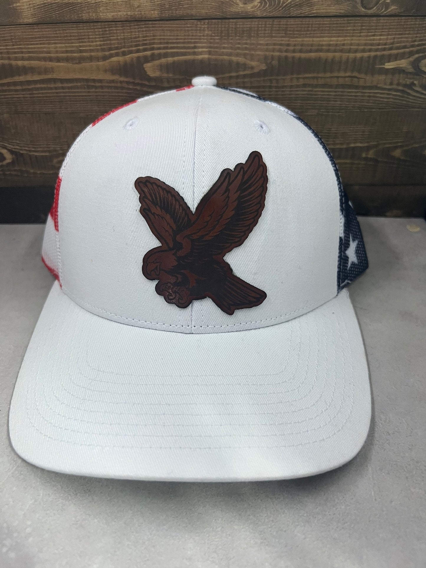 Fire Sale - White/ USA Flag with Eagle