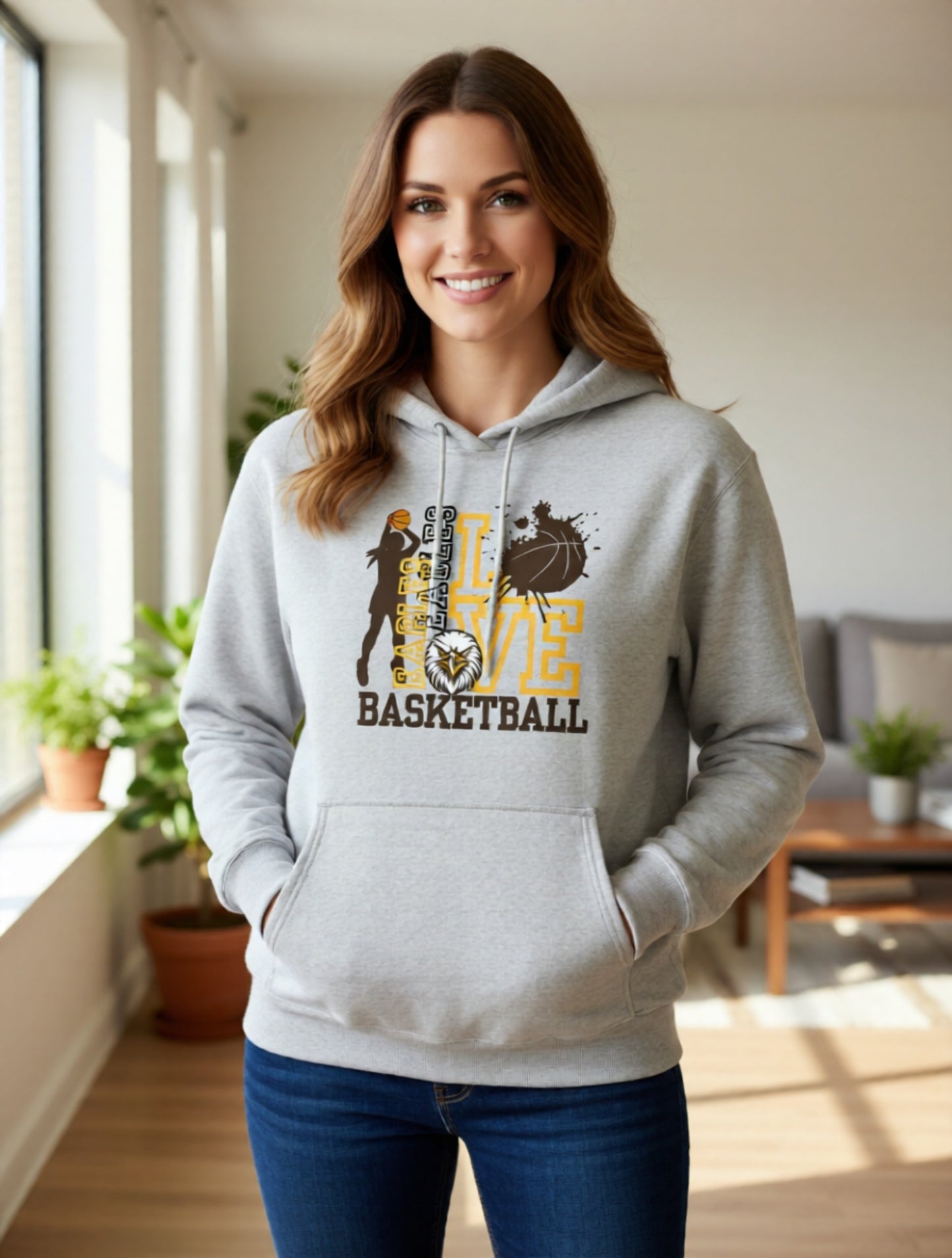 Apple Valley Girls Basketball - Port & Co™ Core Pullover Adult Hooded Sweatshirt