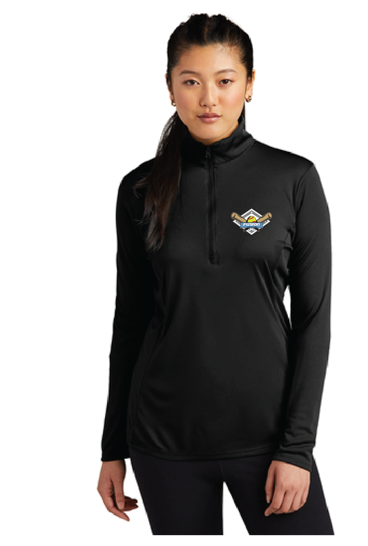 Fusion Fastpitch - Ladies 1/4-Zip Pullover - Screen Print