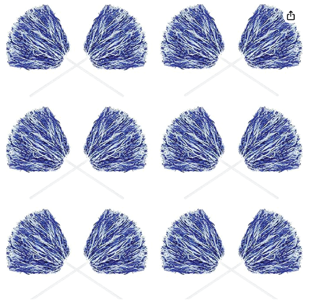 Blue and White Shaker Stick Pom Poms 2pk