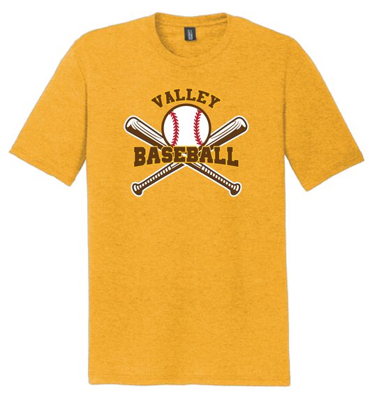 Valley Baseball - District Adult Perfect Tri ® Tee_with bats