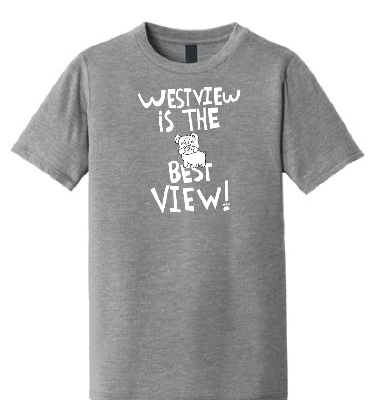 Westview Elementary - District ® Perfect Tri ® Tee - Westview Bulldog drawing