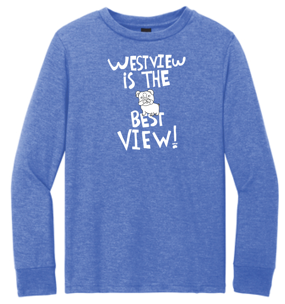 Westview Elementary - District ® Perfect Tri ® Tee - Westview Bulldog drawing