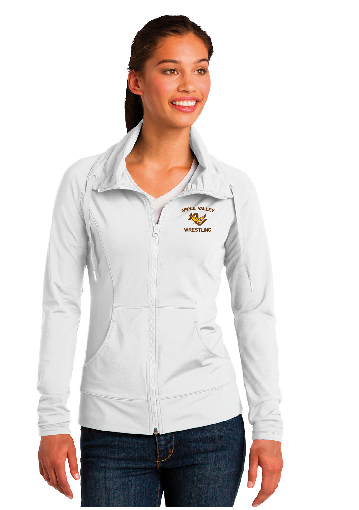 AV Wrestling - Sport-Tek® Ladies Sport-Wick® Stretch Full-Zip Jacket